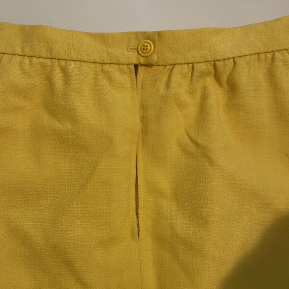 Vintage yellow pencil skirt size 8 - Picture 4 of 4